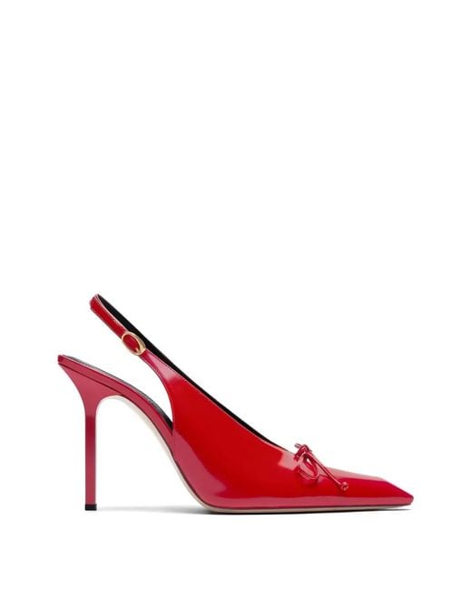 Jacquemus Red Cubisto Slingback Pumps