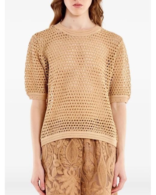 ViCOLO Natural Kurzärmeliger Pullover