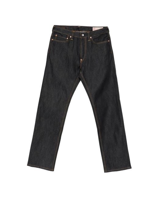 Evisu Black Seagull Contrast-Stitch Jeans for men