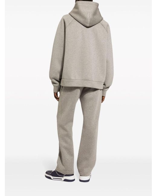 Hoodie zippé à logo appliqué Dolce & Gabbana pour homme en coloris Gray