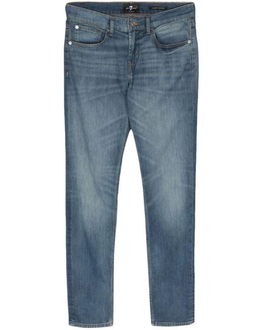 7 For All Mankind Jeans Met Toelopende Pijpen in het Blue voor heren