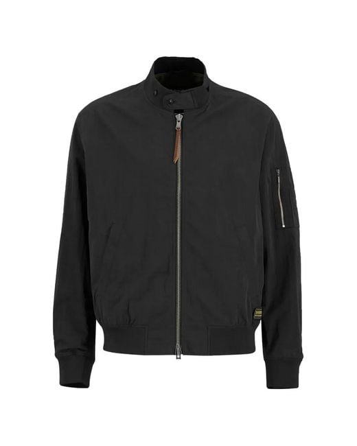 Barbour Black Fenton Leisure Zip-Pocket Jacket for men