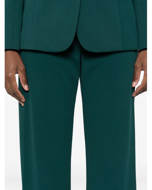 Patrizia Pepe Green Straight-Leg Trousers