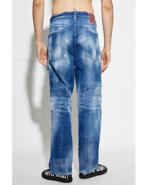 DSquared² Gerafelde Jeans in het Blue voor heren