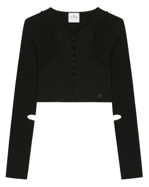Courreges Black Scuba Knitted Jacket