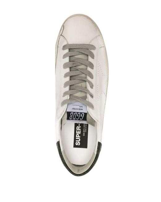 Golden Goose Deluxe Brand White Super-Star Leather Sneakers for men