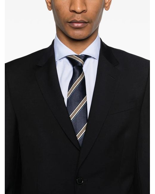 Paul Smith Black Flap-Pocket Suit for men
