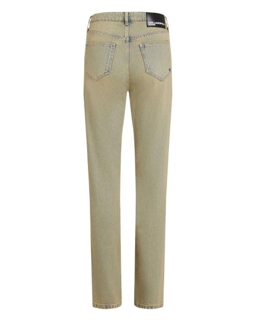 Karl Lagerfeld Natural Gerade Jeans mit Perlen