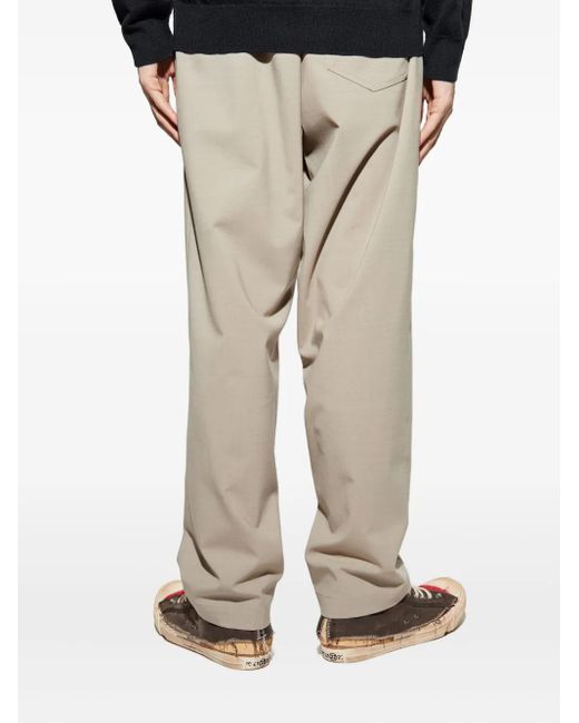 MM6 by Maison Margiela White Drawstring-Waist Trousers for men