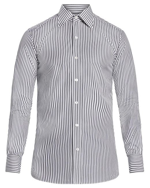 メンズ Tom Ford ストライプ シャツ Blue