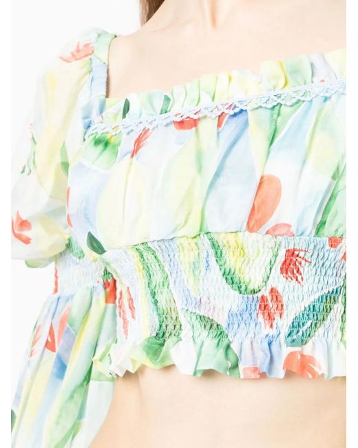 Blouse Brisa Crop Charo Ruiz en coloris Green