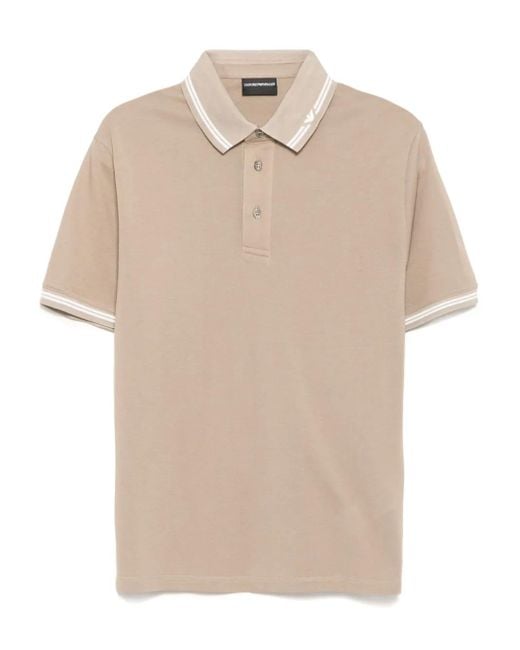 Emporio Armani Natural Piqué Polo Shirt for men
