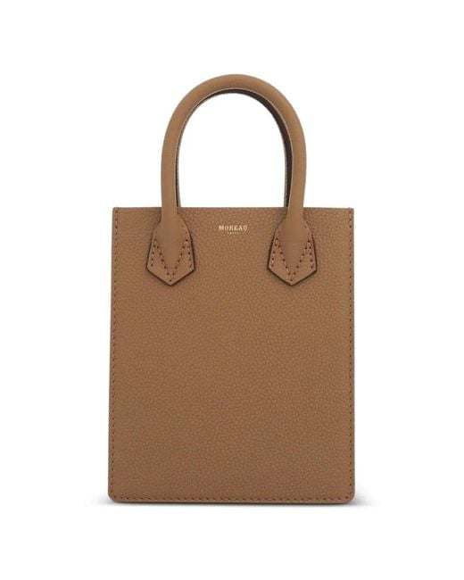 Moreau Brown Suite Xs Leather Tote Bag