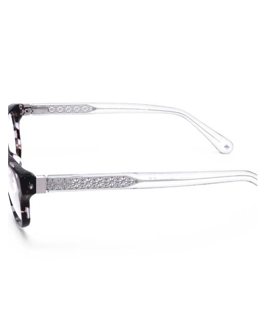 Kate Spade White Rainey Tortoise-Shell Effect Glasses