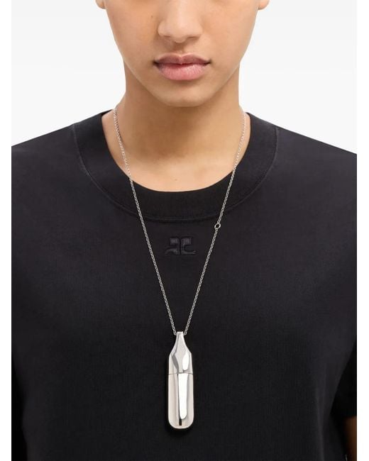 Courreges White Flask Tone Neckless