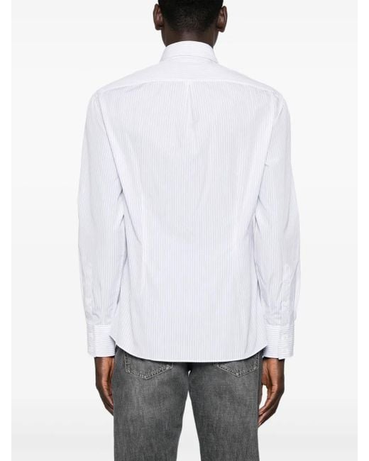 メンズ Brunello Cucinelli Striped Shirt White