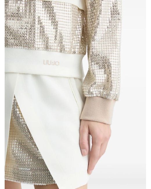 Liu Jo White Bomber With Sequins