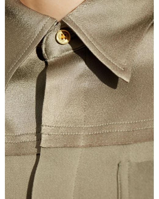 AMI Natural Taupe Shirt With Golden Buttons