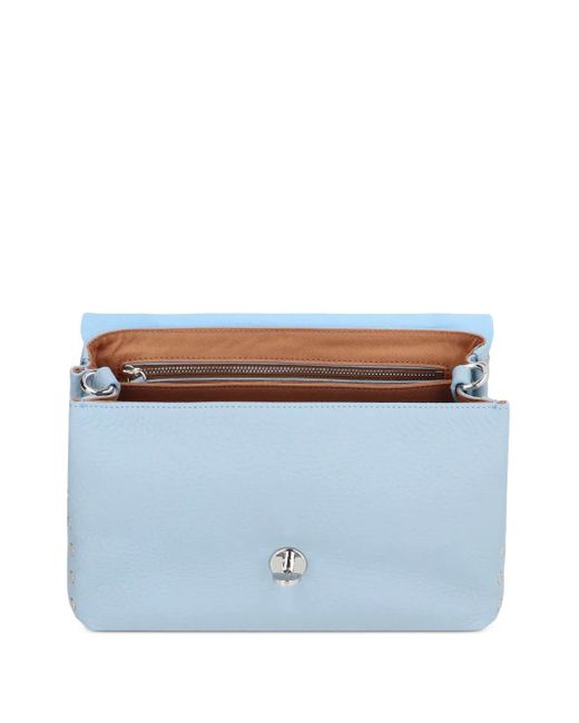 Zanellato Postina Kleine Shopper Verfraaid Met Studs in het Blue