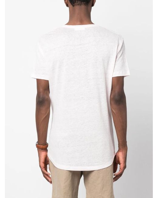 Orlebar Brown White Lined Short-Sleeved T-Shirt for men