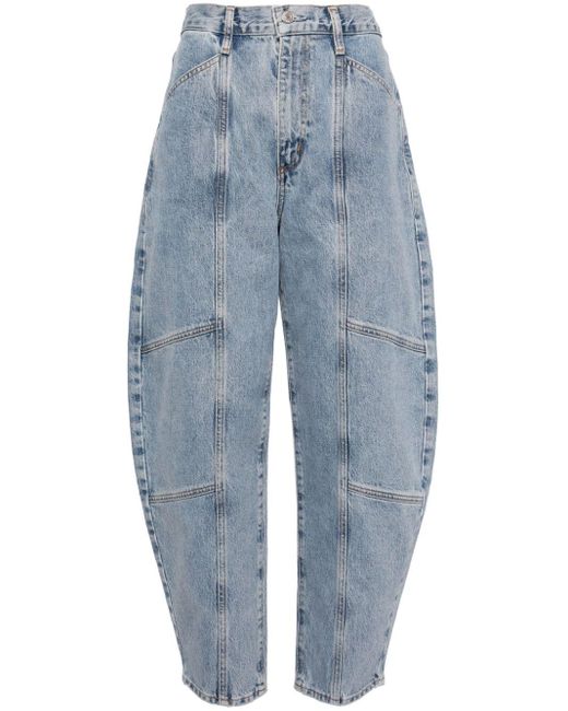 Agolde Blue Hoch sitzende Mara Tapered-Jeans