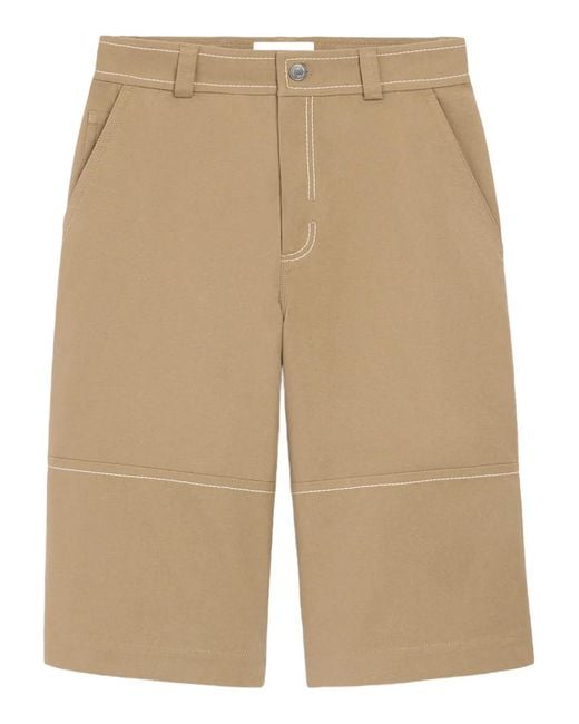 AMI Natural Cotton Worker Bermuda Shorts for men