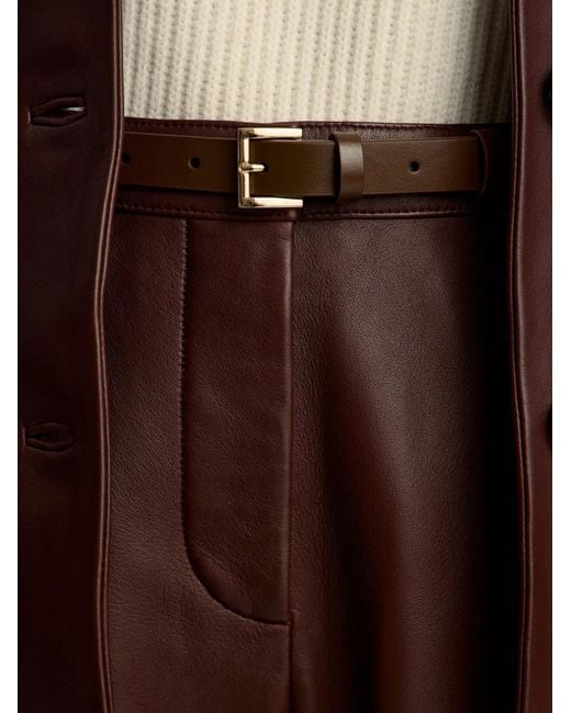 12 STOREEZ White Square-Buckle Leather Belt