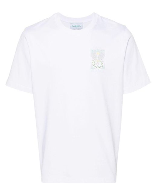 Casablancabrand White Tennis Pastelle T-Shirt