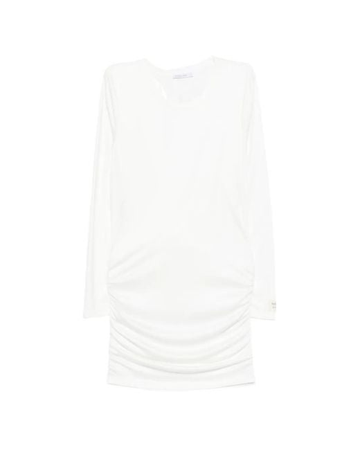 Patrizia Pepe White Draped Mini Dress