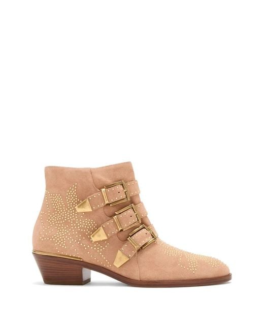 Chloé Brown Bottines Susan À Détails De Clous