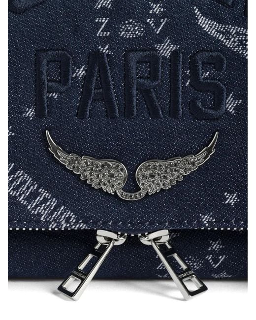Zadig & Voltaire Blue Rock Denim Monogram