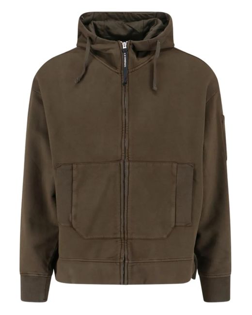 C P Company Green Goggle-Details Hoodie for men