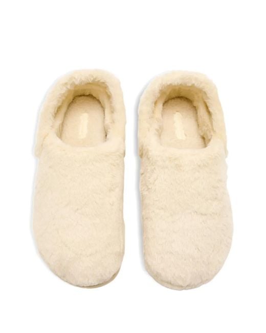 CROCSTM Natural Furry Mules