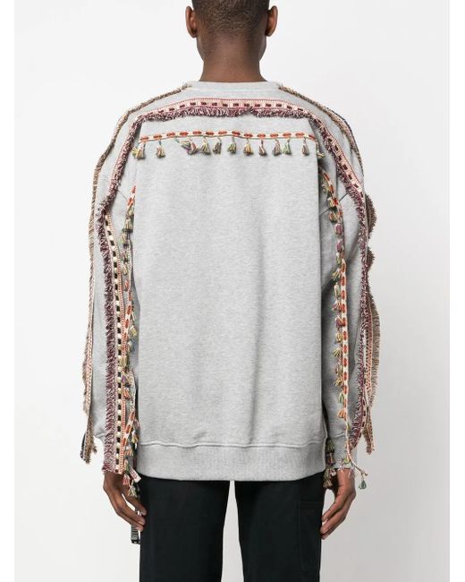 RITOS Gray Tassel-Detail Sweatshirt for men