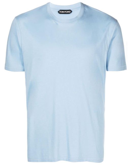 T-shirt mélange di Tom Ford in Blue da Uomo