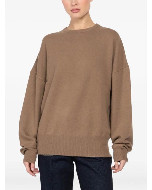 Extreme Cashmere Brown Crew-Neck Sweater