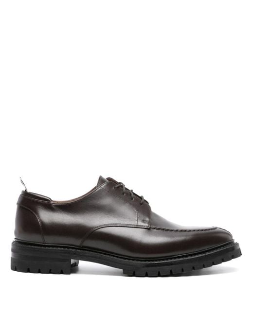 Thom Browne Brown Leather Derby Shoes for men