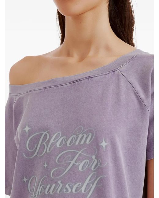 B+ AB Purple Drawstring-Hem T-Shirt