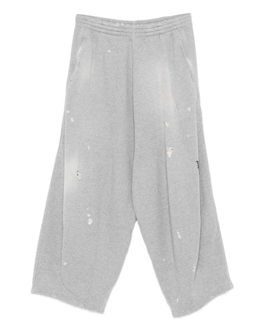 Needles Gray Distressed Track Pants for men