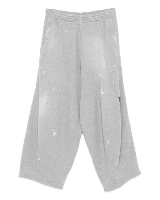 Needles Gray Distressed Track Pants for men