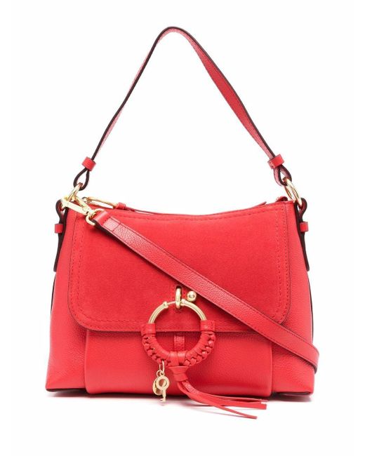 See By Chloé Leather Joan Crossbody Bag in Red Lyst