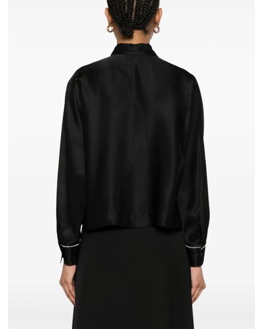 Peserico サテンシャツ Black