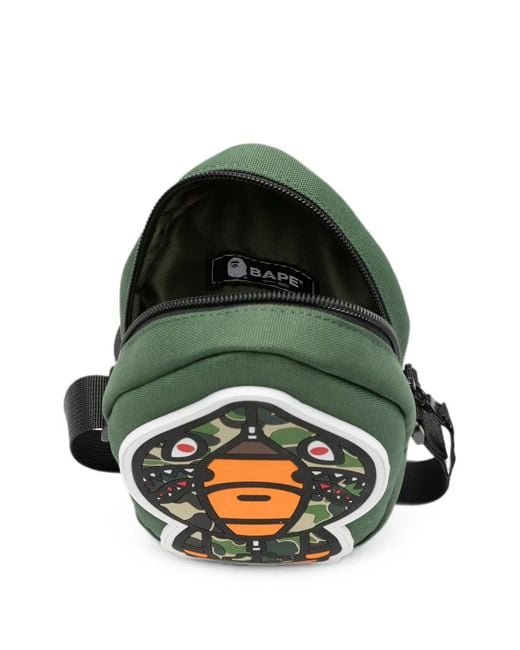 A Bathing Ape White Baby Milo Shark Messenger Bag for men