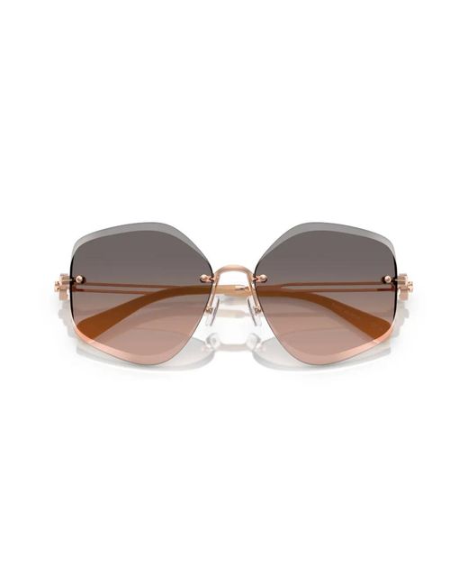 Tory Burch Brown Geometric-Frame Sunglasses