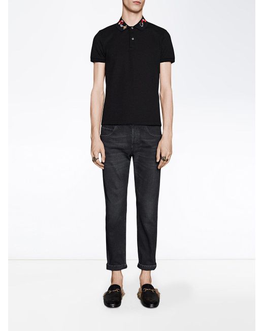 black polo gucci shirt