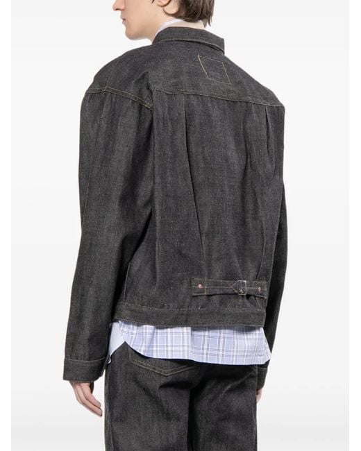Junya Watanabe Black Cotton Denim Jacket for men