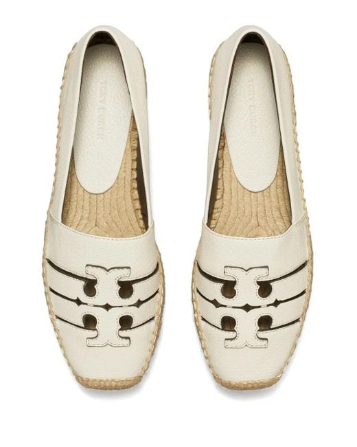 Tory Burch Natural Espadrilles Ines Double T Aus Leder
