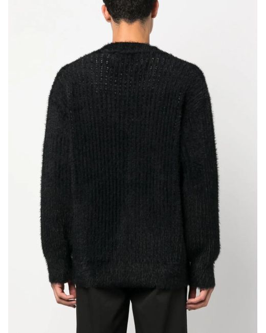 Missoni Black Brushed V-Neck Cardigan for men