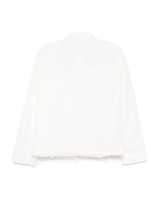 COMME DES GARÇON BLACK White Stand Collar Jacket