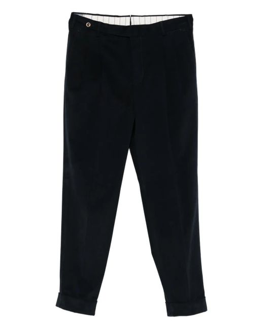 Pantalones con dobladillo ajustado PT Torino de hombre de color Black